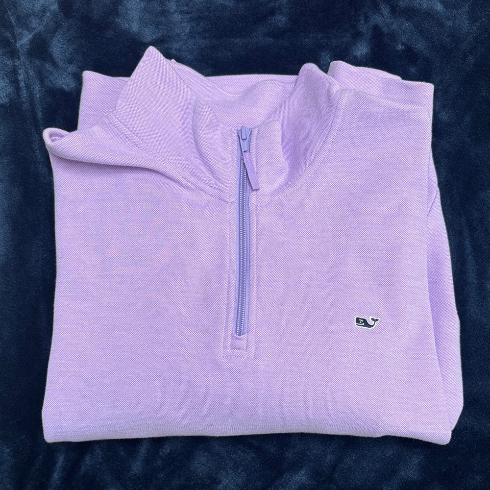 Vineyard Vines Lavender Half-Zip long sleeve Pullover